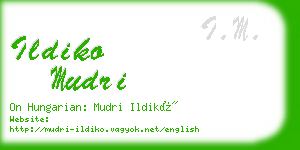 ildiko mudri business card